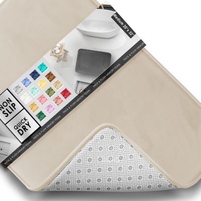 Non-Slip, Ultra Soft Plush, Memory Foam Bath Rug - Large 20"x32"