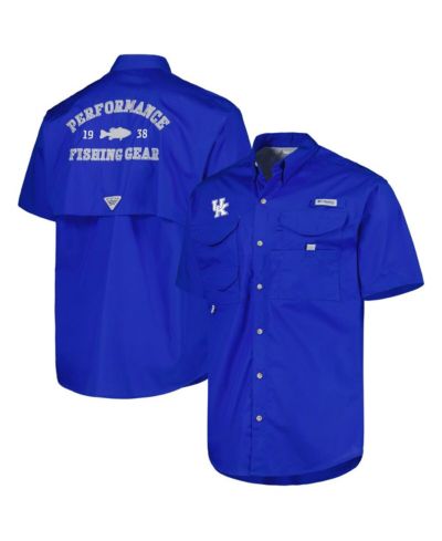 Мужская рубашка Columbia Royal Kentucky Wildcats Bonehead с кнопками