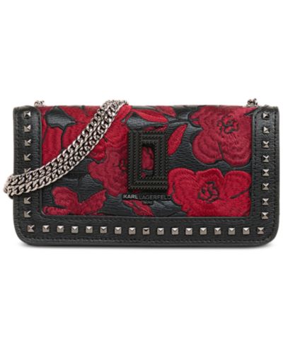 KARL LAGERFELD PARIS Kosette Embroidered Shoulder Bag