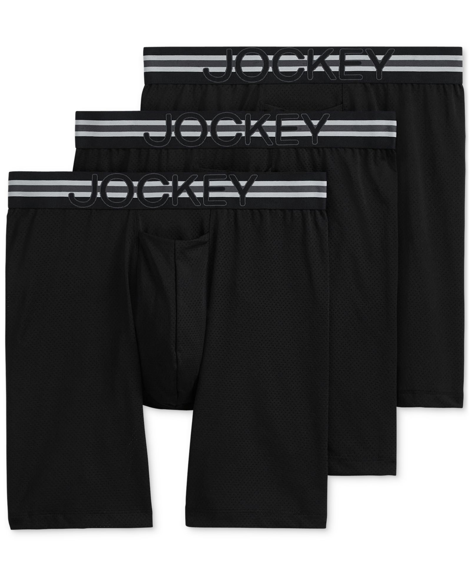 Боксеры-слипы Jockey Men's Stability Pouch Stretch 9" Long Leg, 3 штуки