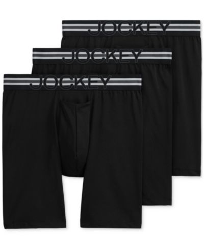Боксеры-слипы Jockey Men's Stability Pouch Stretch 9" Long Leg, 3 штуки