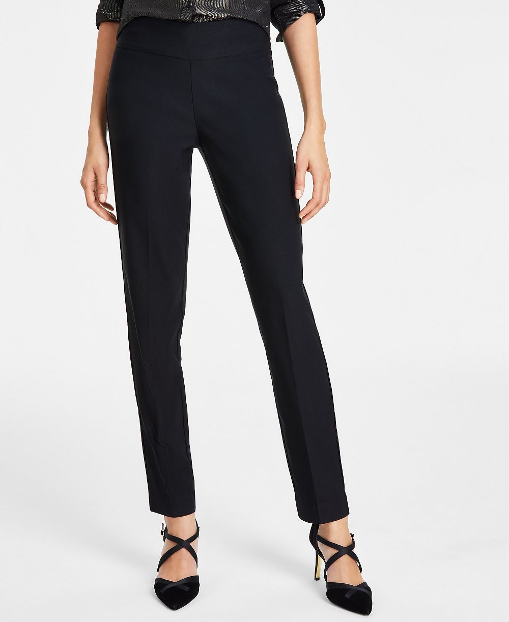 Gloria Vanderbilt Women's Tummy-Control Pull-On Slim Trousers, in Regular, Short & Long