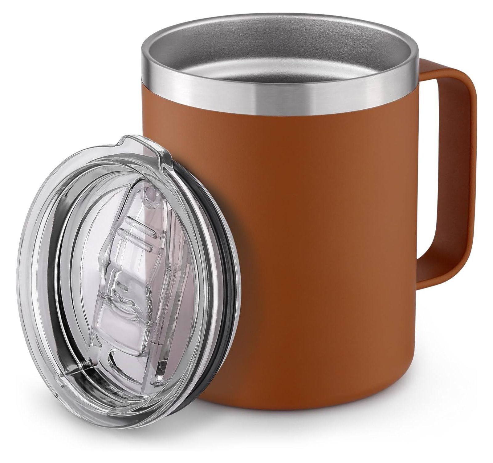 Zulay Kitchen 12oz Insulated Stainless Steel Coffee Mug with Lid and Handle