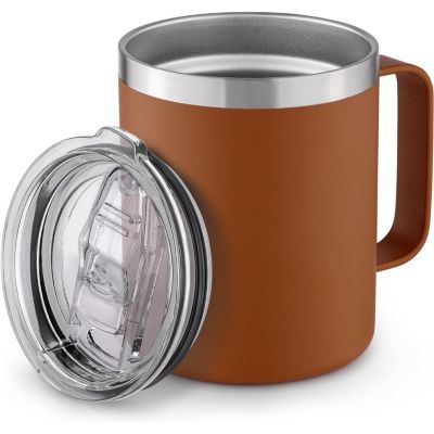 Zulay Kitchen 12oz Insulated Stainless Steel Coffee Mug with Lid and Handle