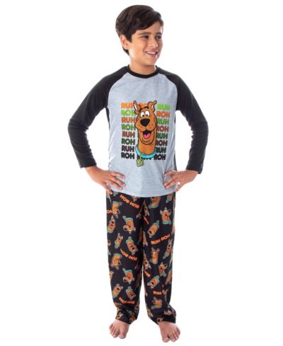 Scooby-Doo Scooby Doo Boys' PJS Ruh-Roh! Pajamas Raglan T-Shirt and Pants Kids Sleep Set