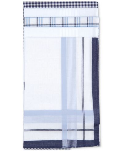 Men's 5-pk. Blue Patterned Handkerchiefs, Created for Macy's