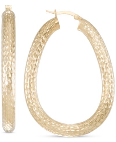 Серьги-кольца из стерлингового серебра с золотым покрытием 14k