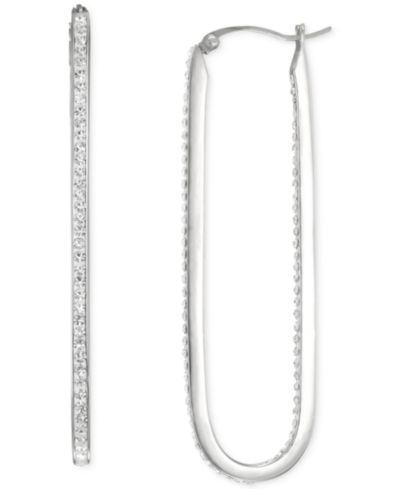 Серьги-кольца Crystal Pavé Inside Out Paperclip