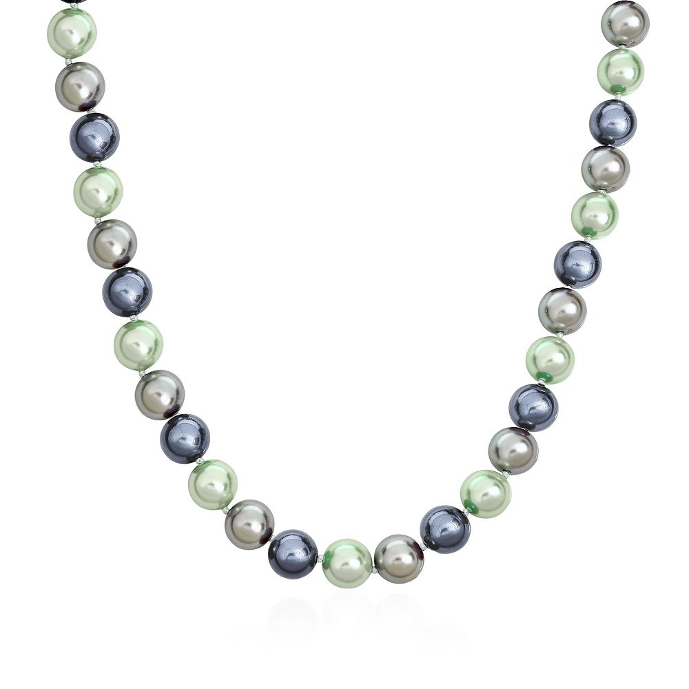 Ожерелье Bling Jewelry с имитацией жемчуга и ракушками, многоцветное, 14MM