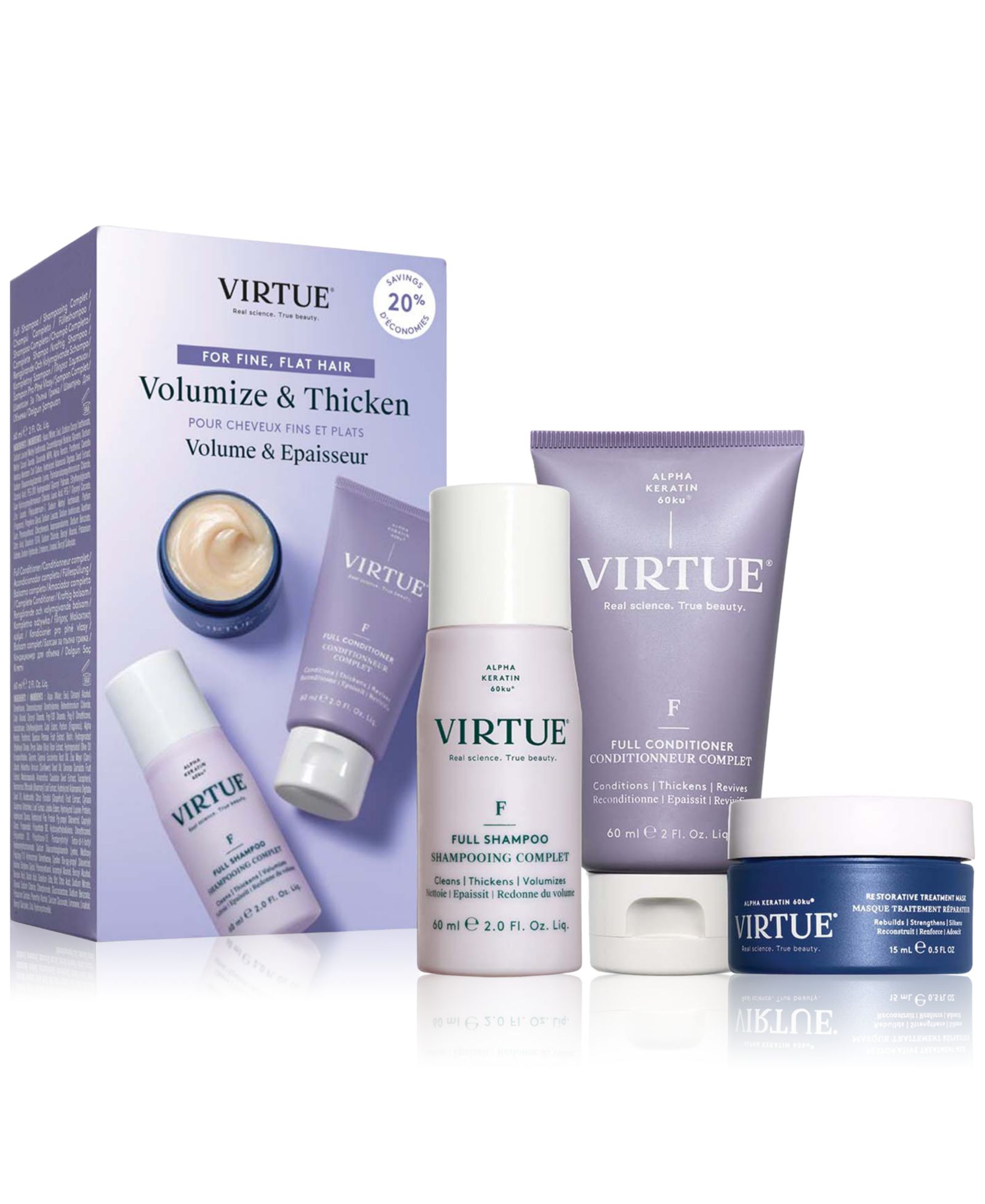 Virtue Набор для ухода за волосами из 3 предметов