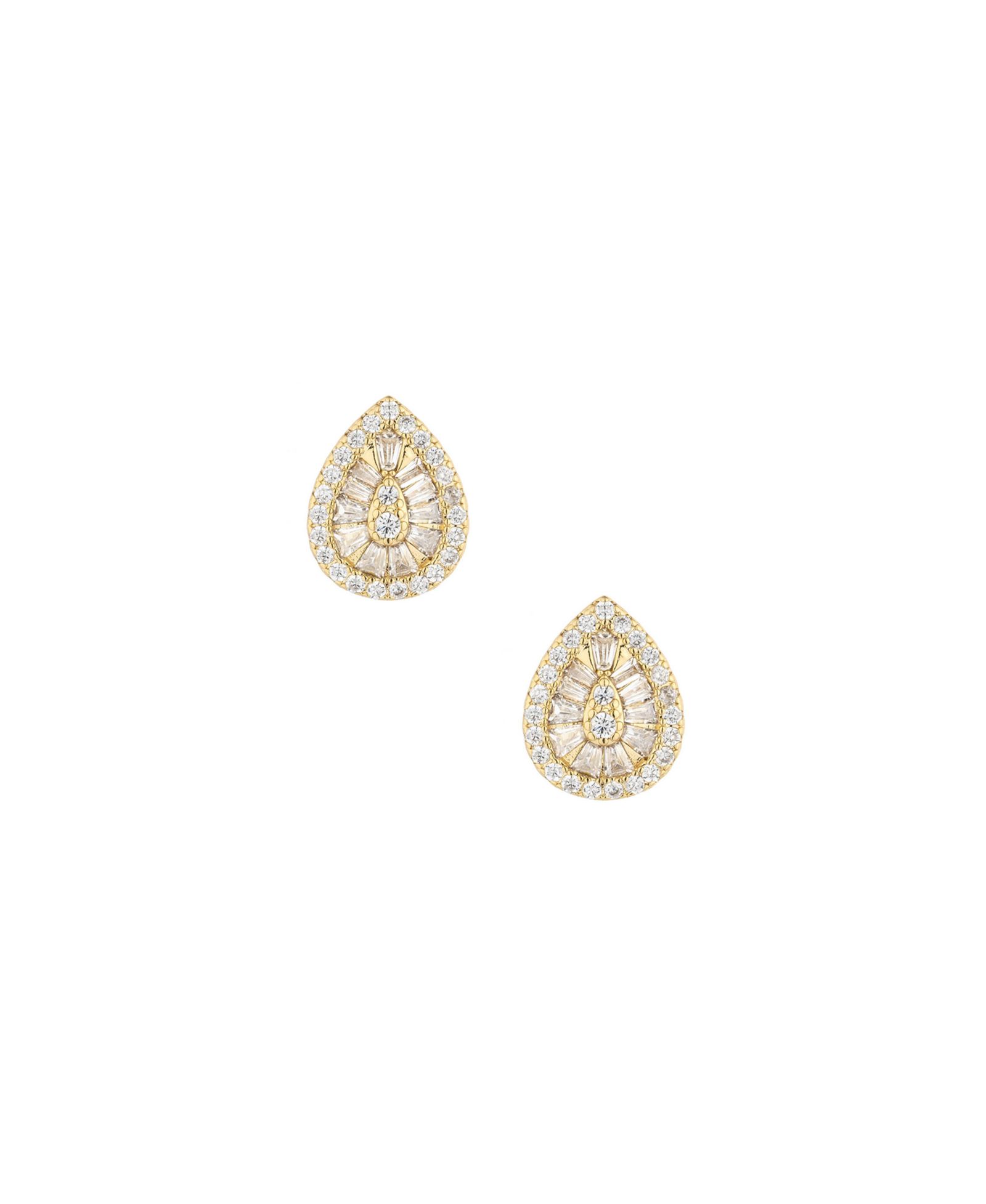 ETTIKA Sparklette 18K Gold Plated Stud Earrings