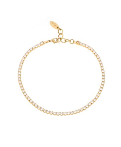 ETTIKA Браслет-анклет Simple and Dainty Cubic Zirconia с напылением 18K Gold Plated