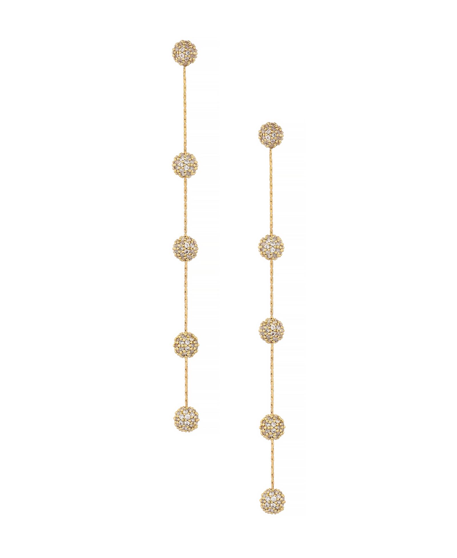 Серьги ETTIKA Sparkle Ball Drop с напылением 18K Gold