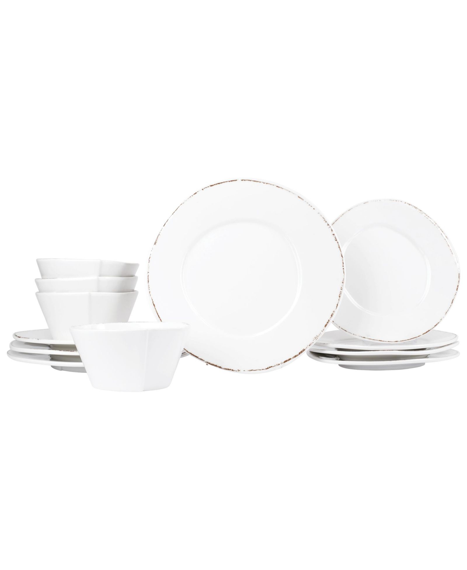 VIETRI Melamine Lastra 12 Pc. Dinnerware Set, Service for 4