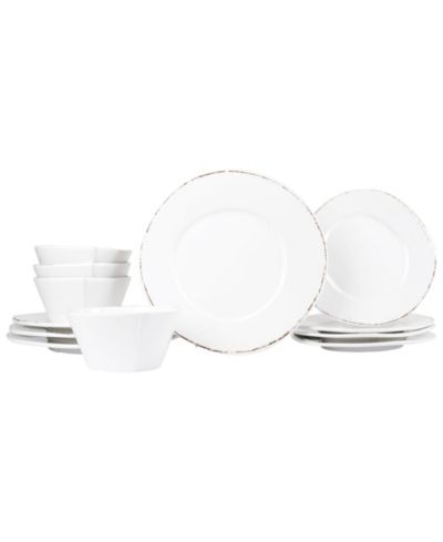 VIETRI Melamine Lastra 12 Pc. Dinnerware Set, Service for 4