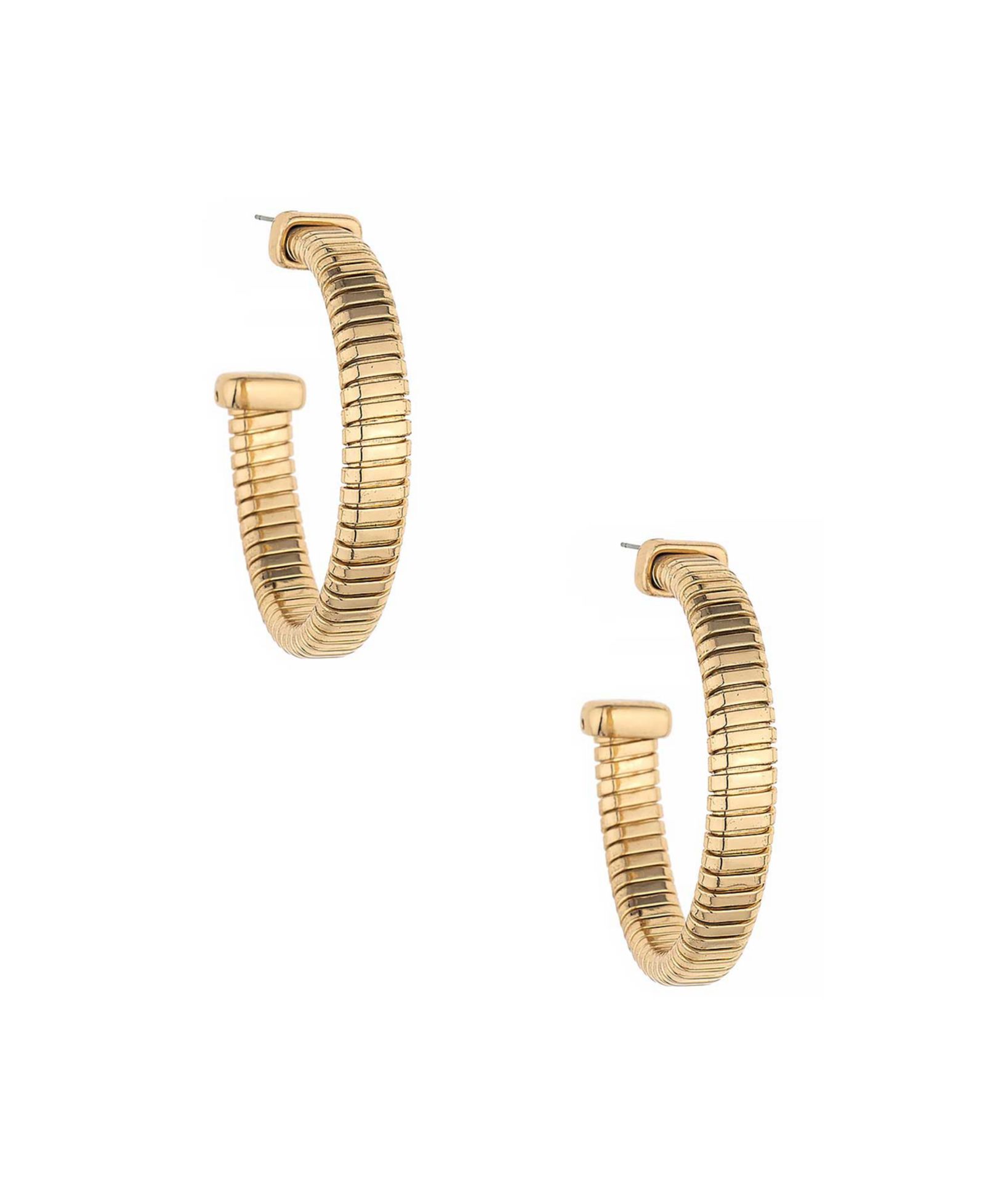 Серьги-кольца ETTIKA Your Essential Flex Snake Chain 18K Gold Plated Hoop