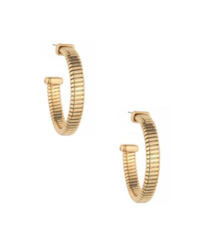 Серьги-кольца ETTIKA Your Essential Flex Snake Chain 18K Gold Plated Hoop