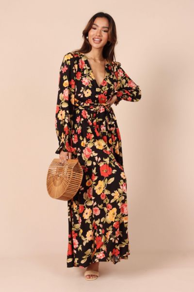Petal and Pup Women's Wrap Jacket Maxi Dress