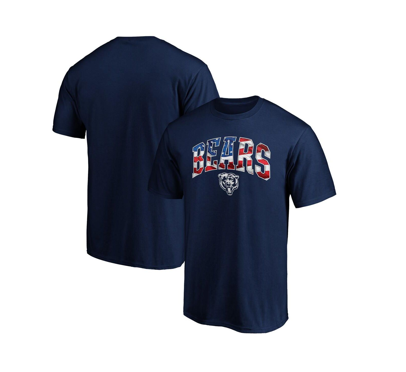 Men's Fanatics Navy Chicago Bears Banner Wave Logo T-shirt
