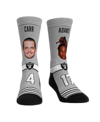 Мужские и женские носки Rock 'Em Derek Carr & Davante Adams Las Vegas Raiders Player Teammates Crew Socks