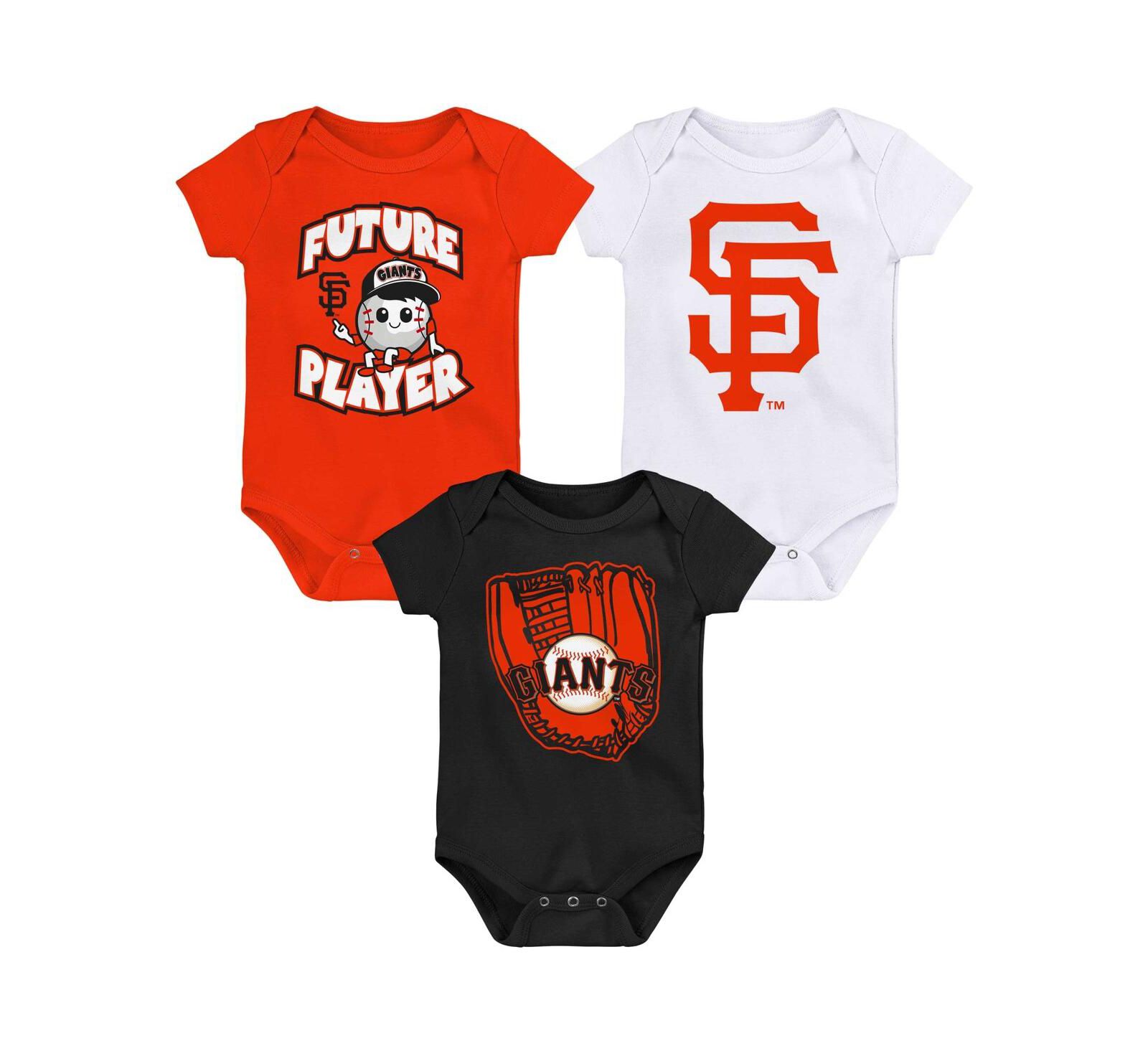 Набор боди для младенцев San Francisco Giants, 3 шт., оранжевый, черный, белый