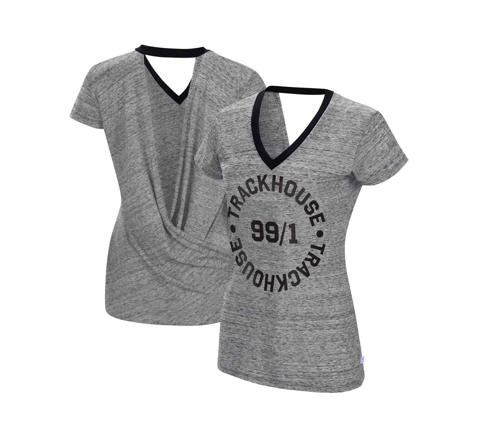 Женская футболка Touch TRACKHOUSE RACING Halftime Back Wrap, черная heather black
