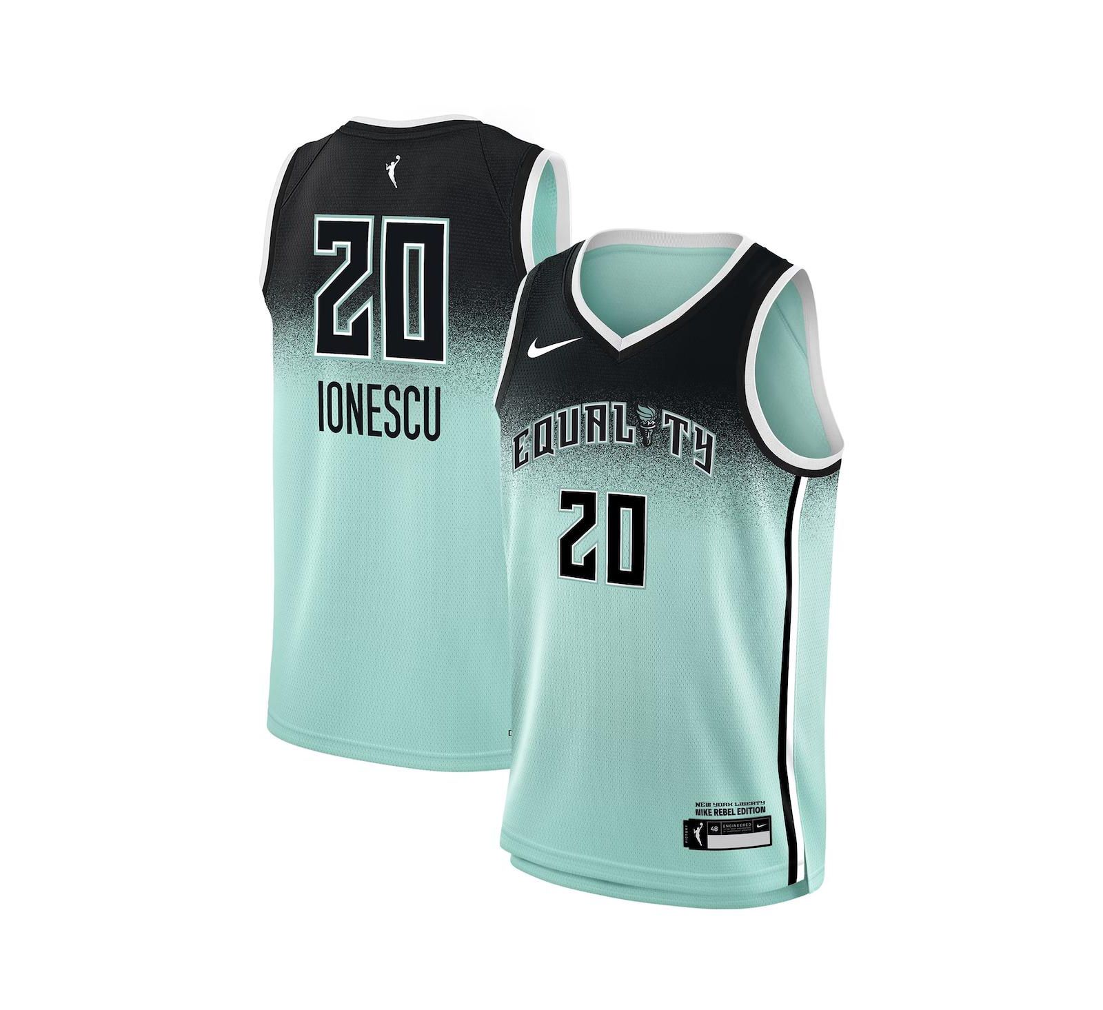 Детская джерси Nike Sabrina Ionescu Mint New York Liberty 2023 Rebel Edition Victory