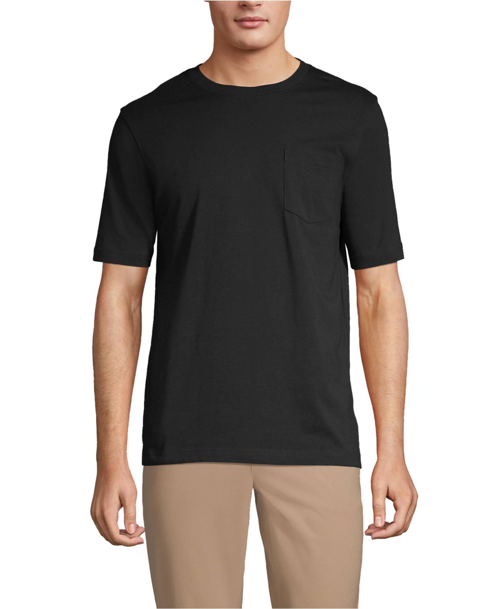 Lands' End Men's Tall Super-T Short Sleeve T-Shirt with Pocket