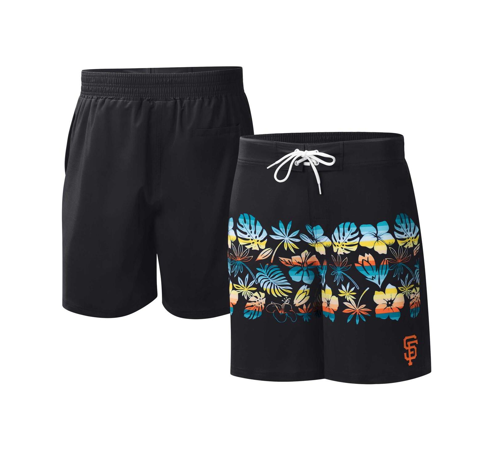 Men's G-III Sports by Carl Banks Black San Francisco Giants Breeze Volley Swim Shorts