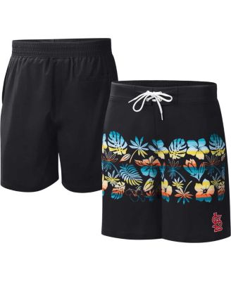 Men's G-III Sports by Carl Banks Black St. Louis Cardinals Breeze Volley Swim Shorts