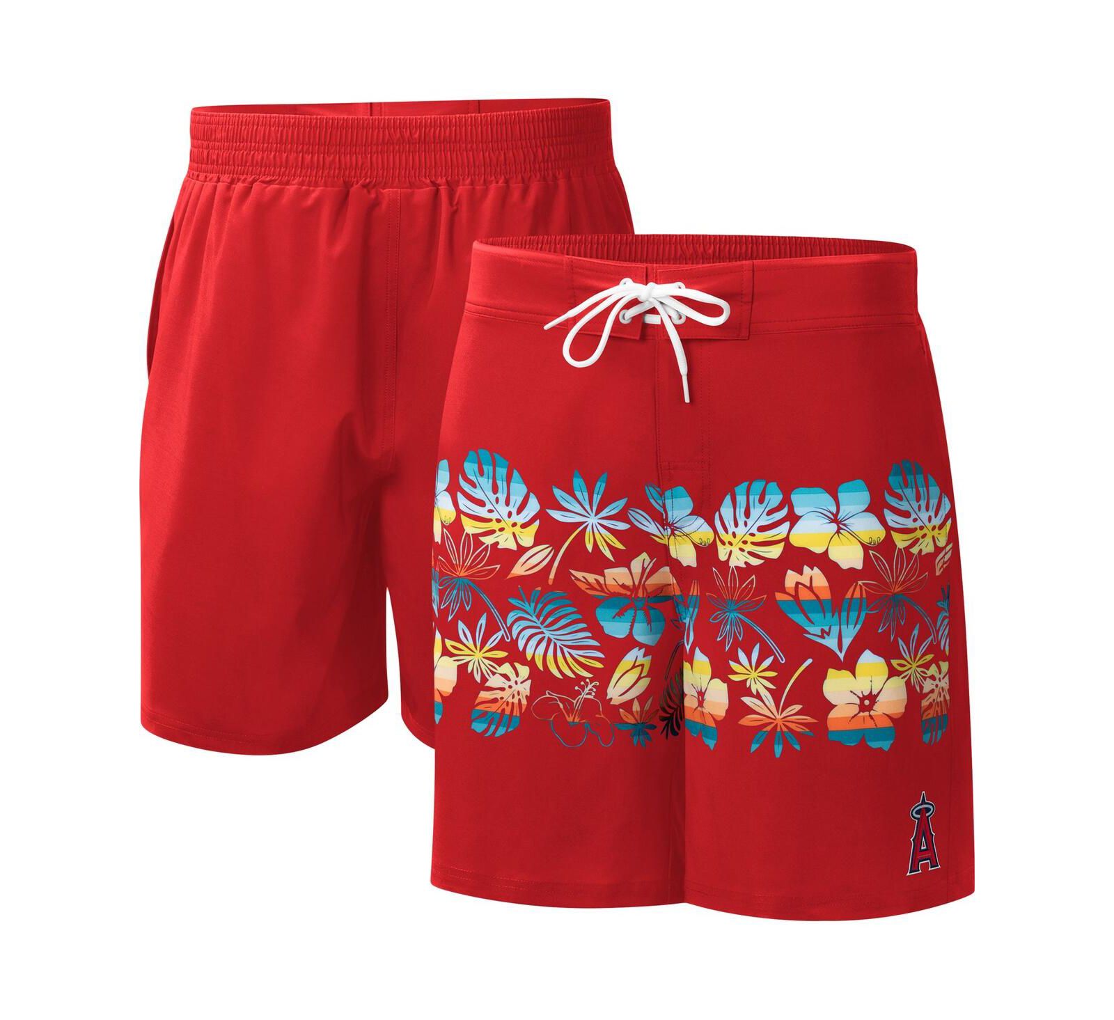 Мужские плавательные шорты G-III Sports by Carl Banks Red Los Angeles Angels Breeze Volley
