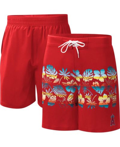 Men's G-III Sports by Carl Banks Red Los Angeles Angels Breeze Volley Swim Shorts