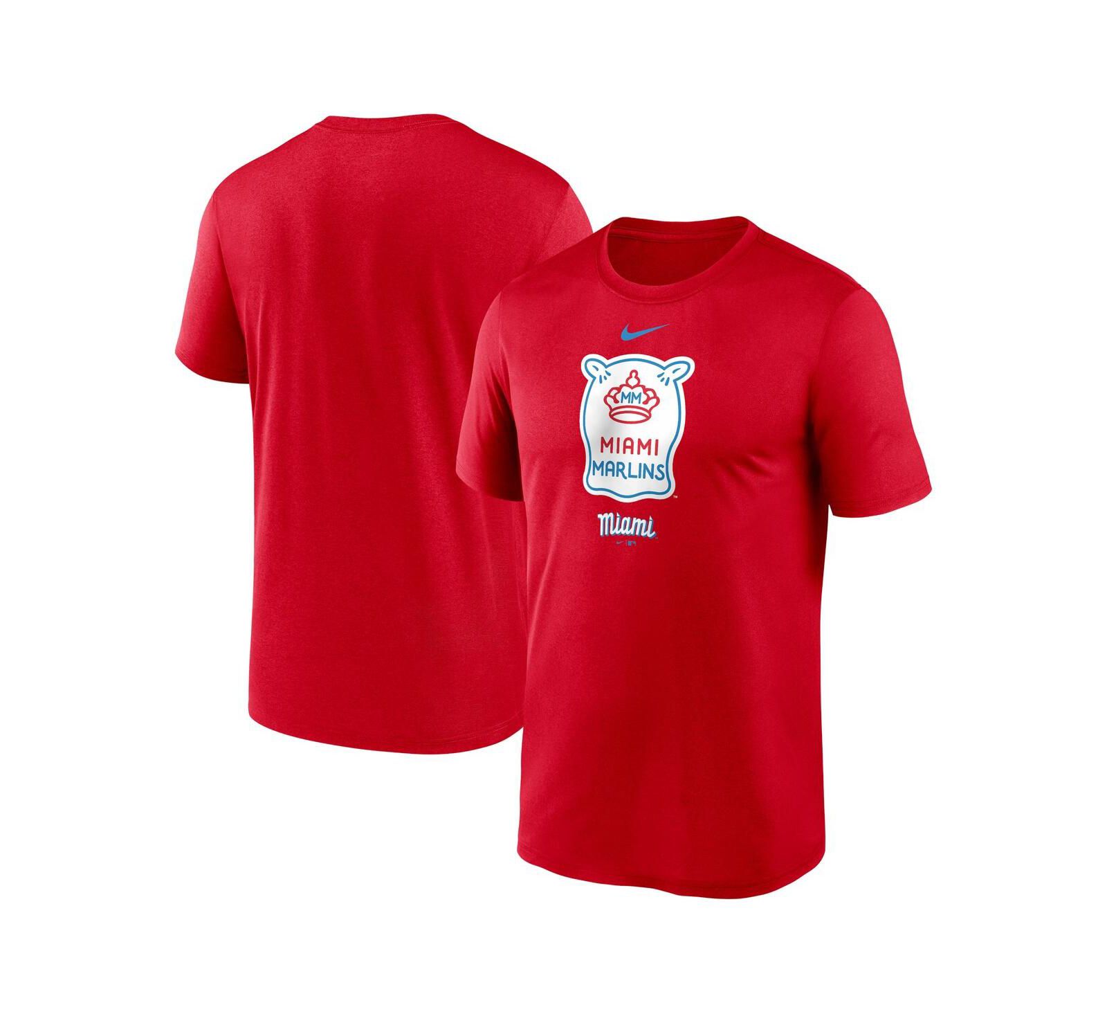 Nike Мужская футболка Red Miami Marlins City Connect Logo