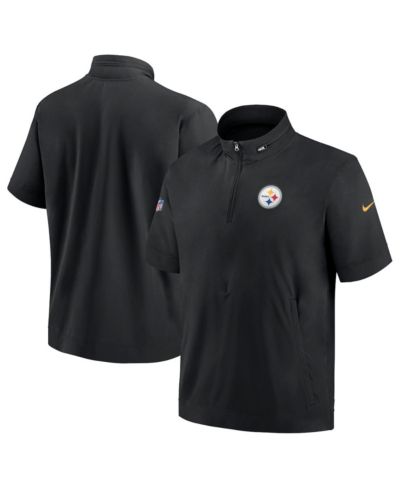 Мужское худи Nike Pittsburgh Steelers Sideline Coach с молнией на четверть, черное