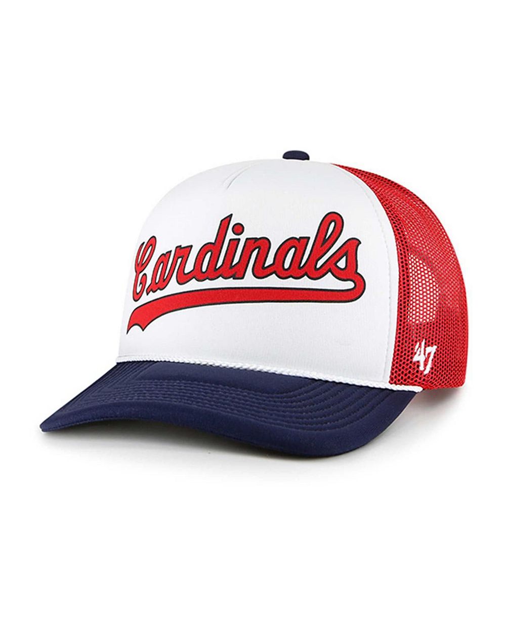 Мужская кепка '47 Brand White St. Louis Cardinals Foam Front Trucker Snapback