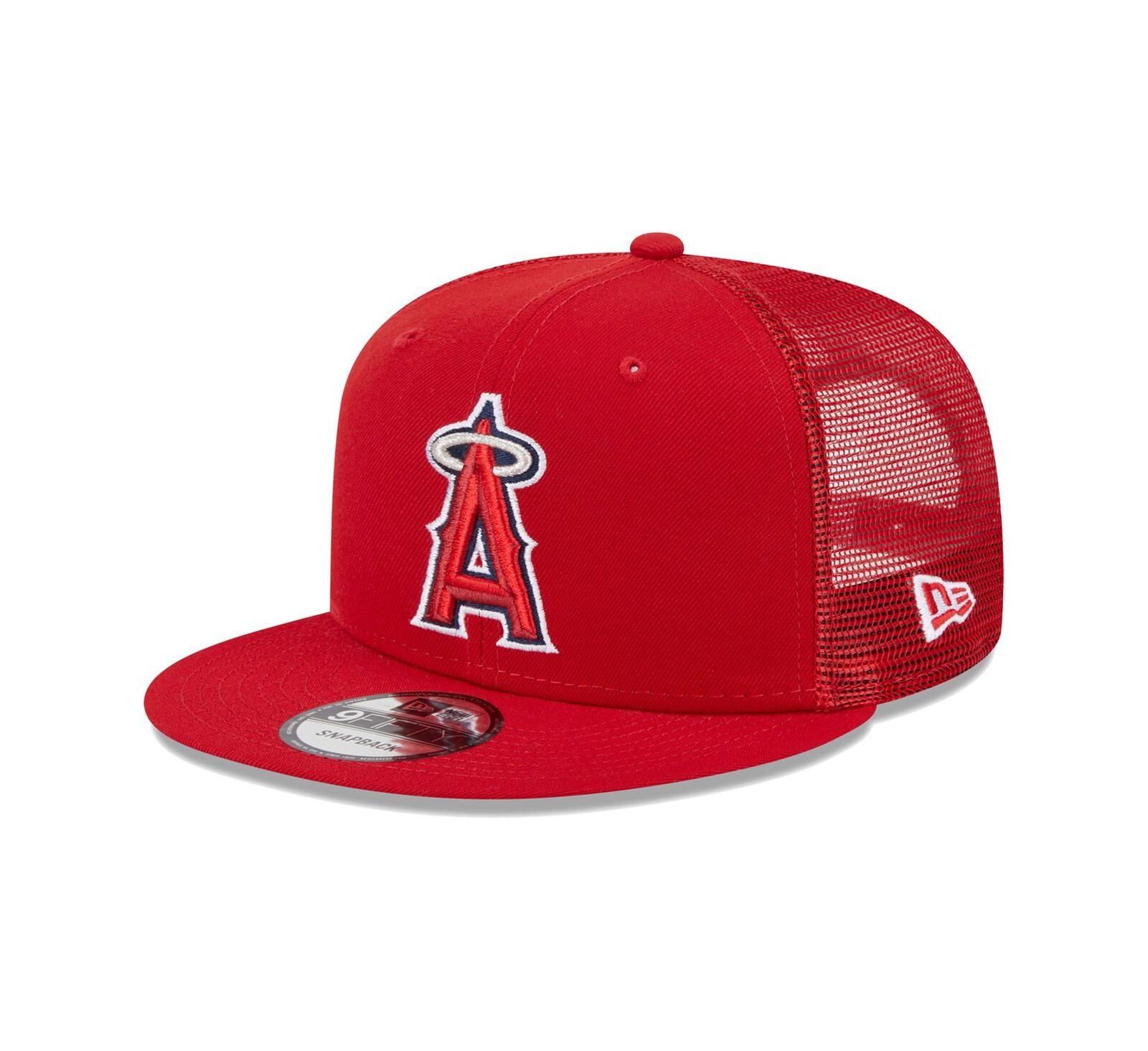 Мужская кепка New Era Red Los Angeles Angels Team Color Trucker 9FIFTY Snapback