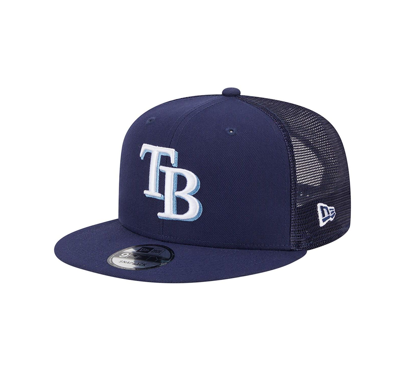 Men's New Era Navy Tampa Bay Rays Team Color Trucker 9FIFTY Snapback Hat