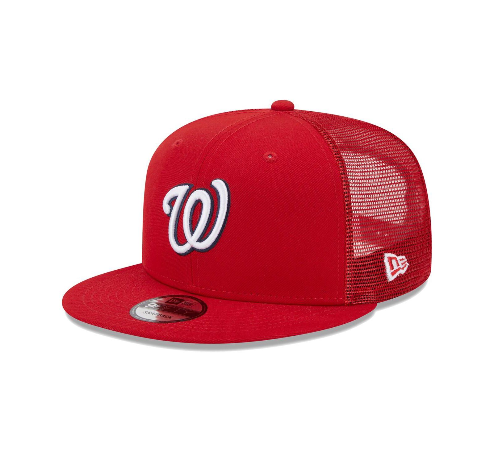 Мужская кепка New Era 9FIFTY Snapback Washington Nationals Team Color Trucker, красная