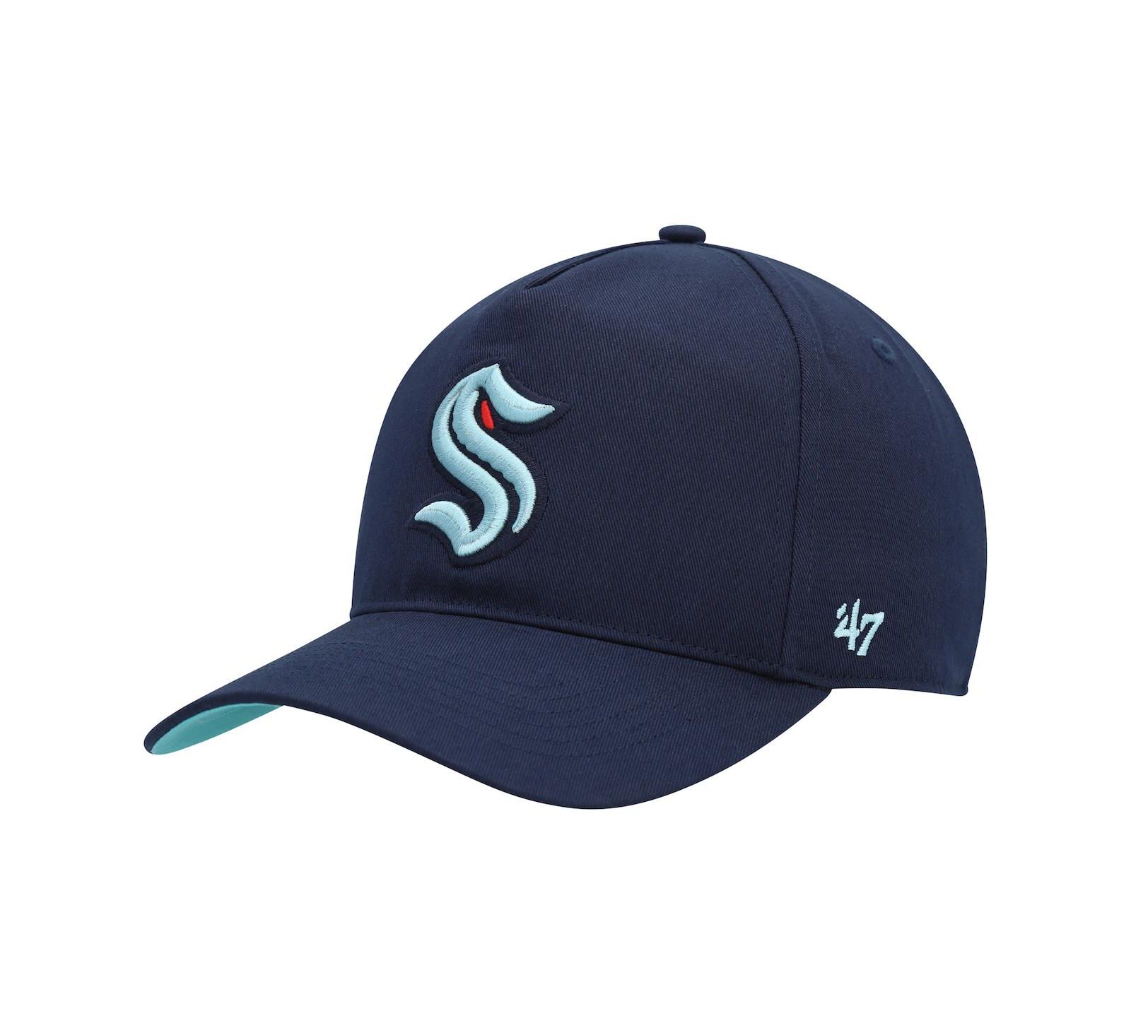 Мужская кепка '47 Brand Deep Sea Blue Seattle Kraken Primary Hitch Snapback Hat