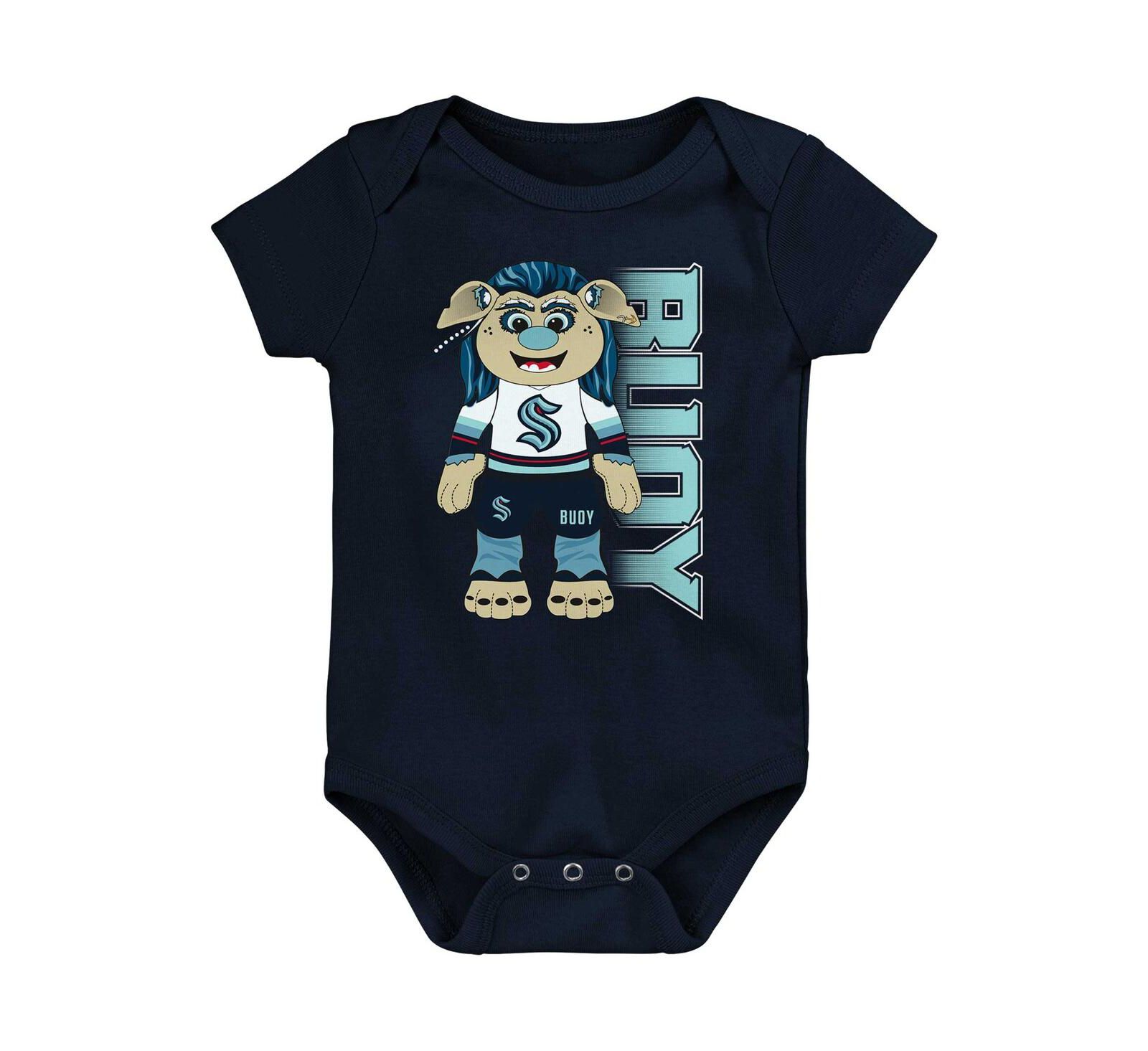 Детский боди Outerstuff Deep Sea Blue Seattle Kraken Mascot Cheer