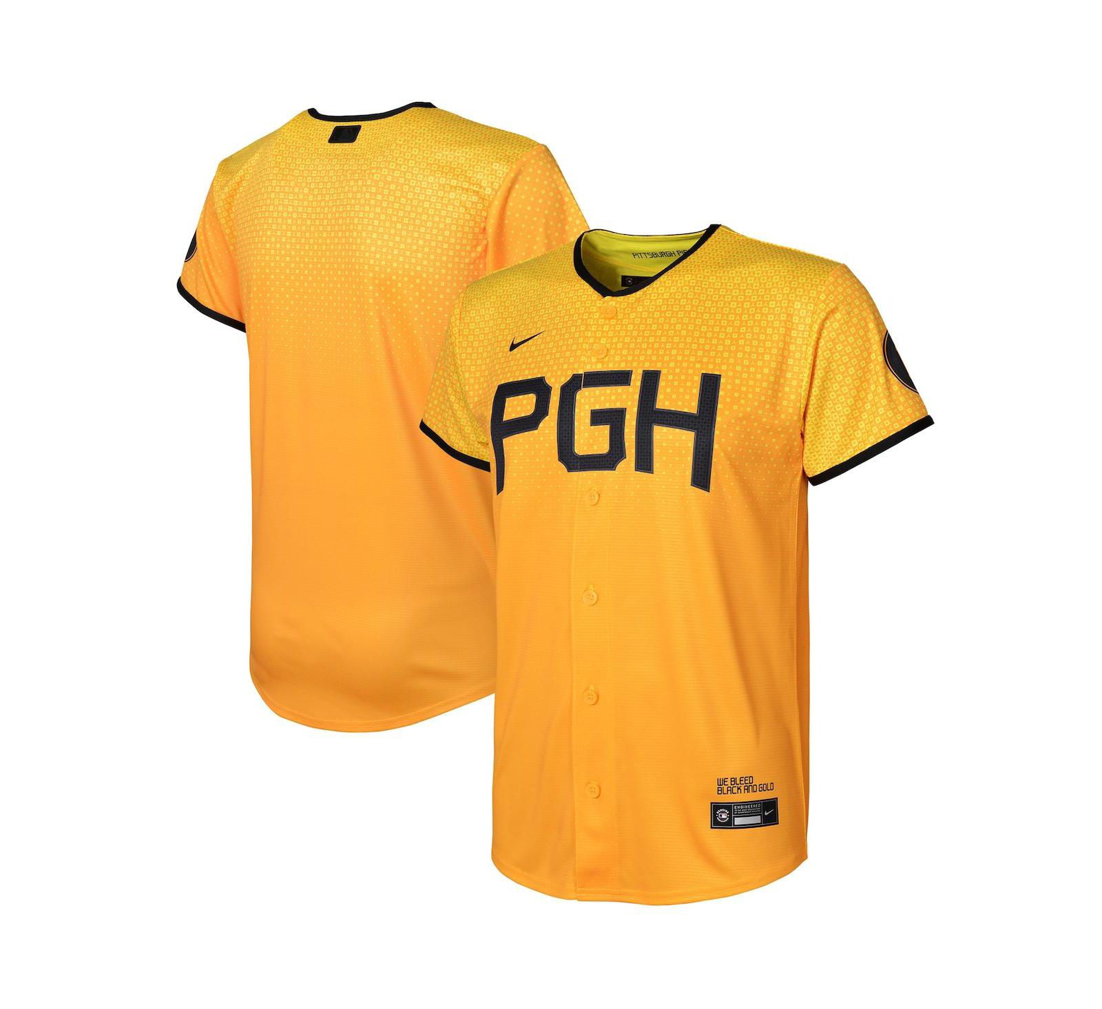 Детская реплика джерси Nike Gold Pittsburgh Pirates 2023 City Connect