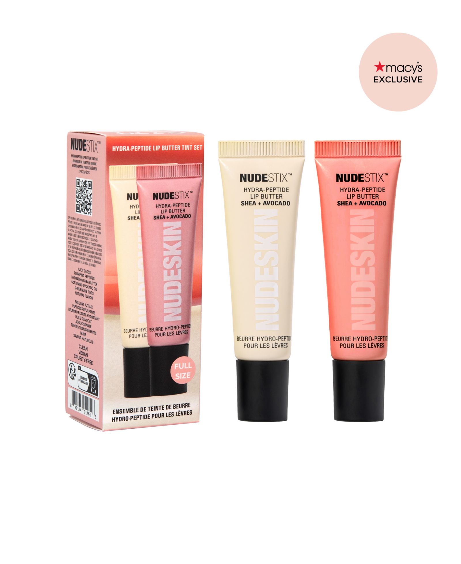 NUDESTIX 2-Pc. Nudeskin Hydrating Peptide Lip Butter Set, Created for Macy's