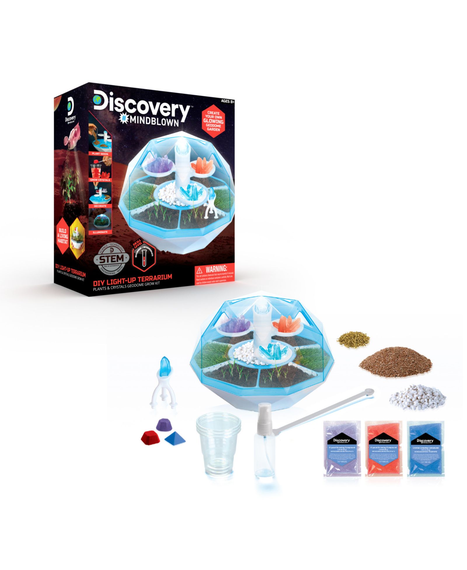 Discovery #MINDBLOWN Набор для выращивания растений и кристаллов с подсветкой