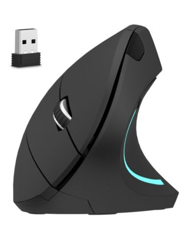 Эргономичная беспроводная вертикальная мышь Delton S12 (Black) (DMERG12-WB)