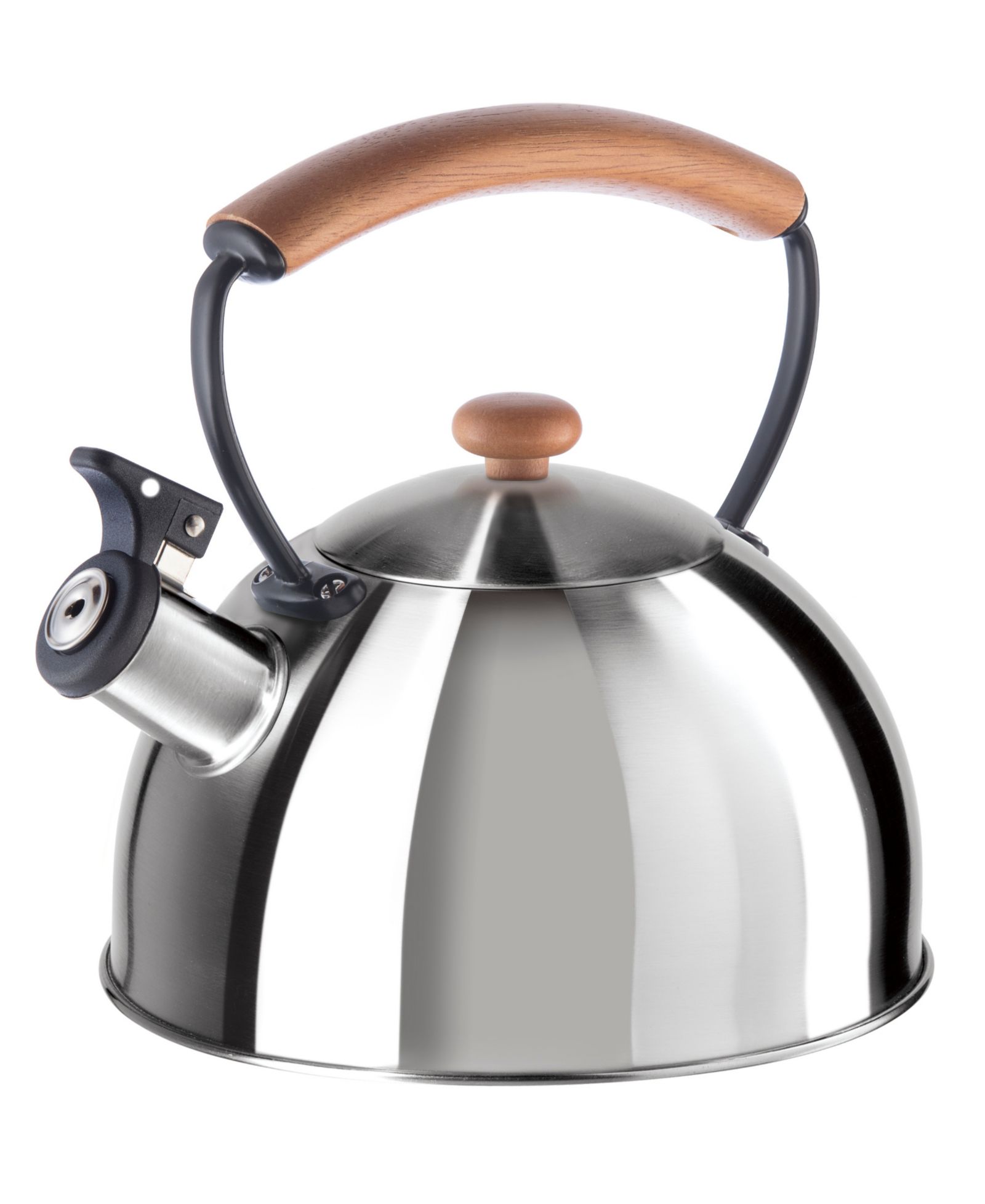 Oggi 2.5 Litre Whistling Tea Kettle with Wood Handle