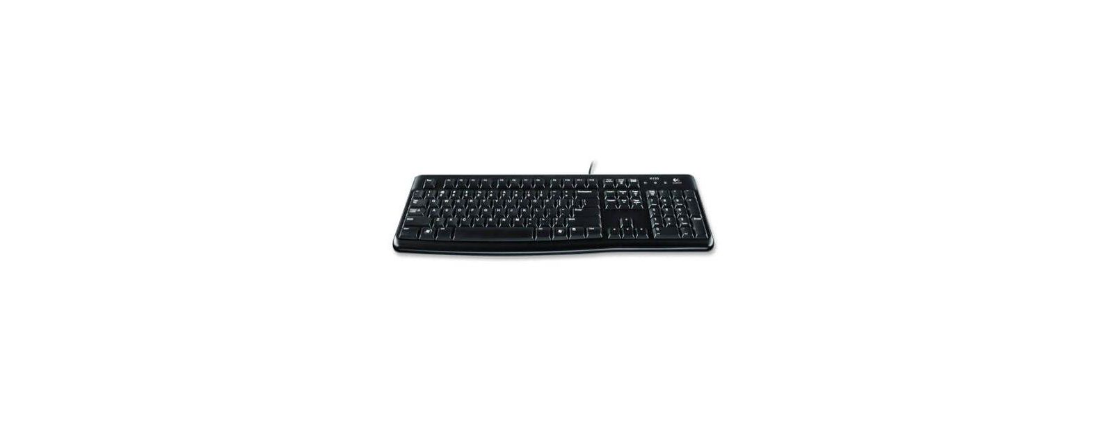 Logitech проводная USB клавиатура K120, черная