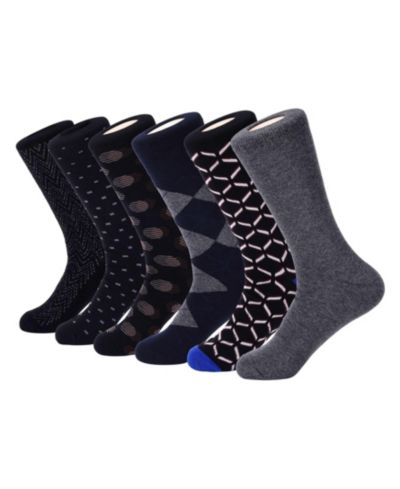 Мужские классические носки Mio Marino Men's Astral Nightfall, упаковка 6 пар