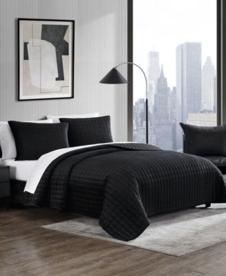 Vera Wang Diamond Velvet 3 Piece Quilt Set, Queen