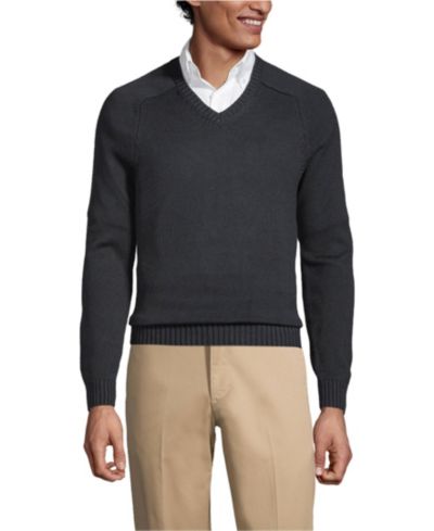 Свитер Lands' End Men's Cotton Modal V-neck