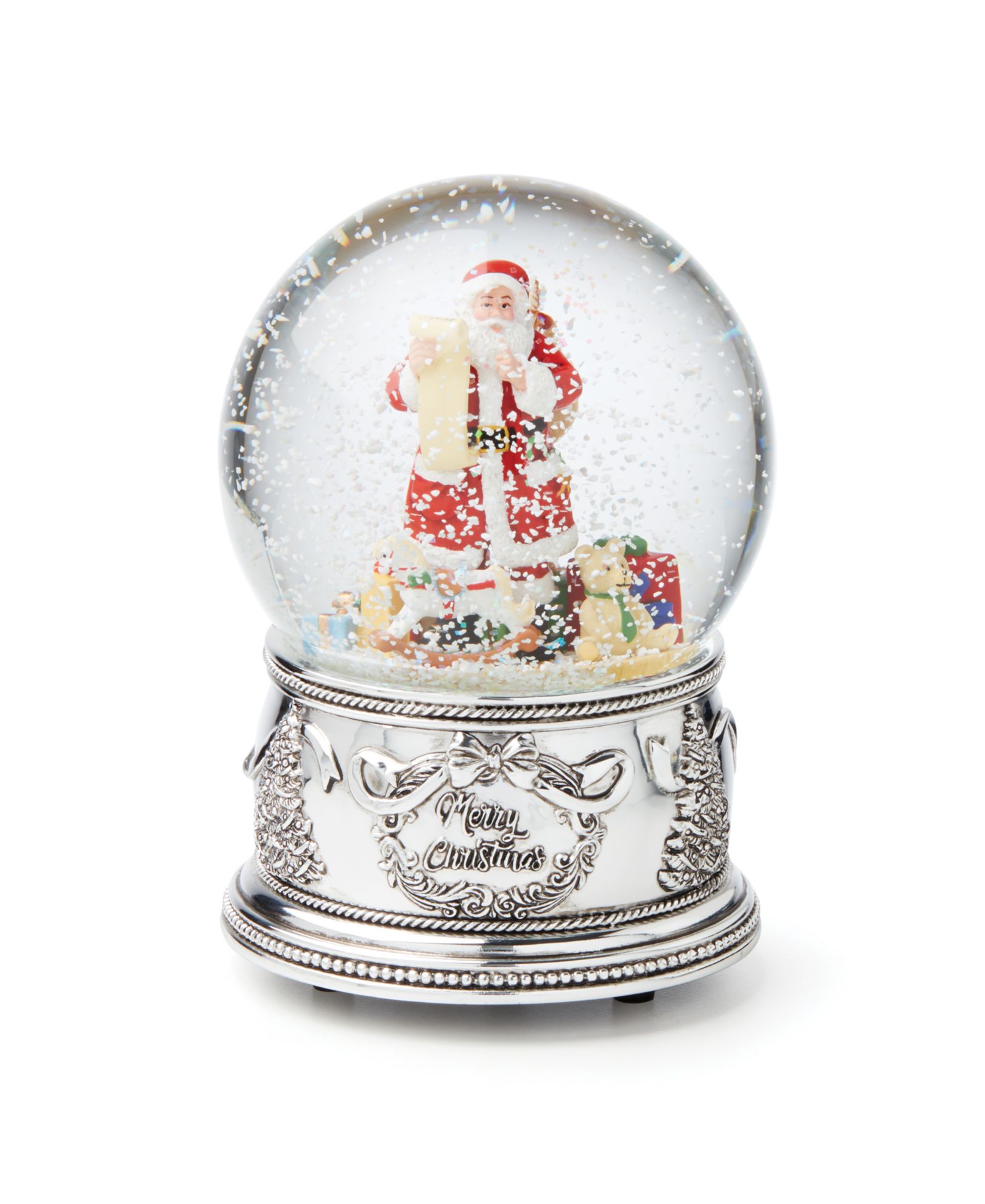 Reed & Barton Музыкальный снежный шар Winter Traditions Santa